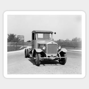 Heavy Duty Truck, 1925. Vintage Photo Sticker